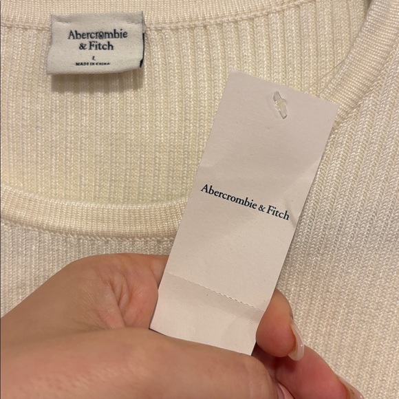 Abercrombie & Fitch Cream Long Sleeve Top - Picture 5 of 10